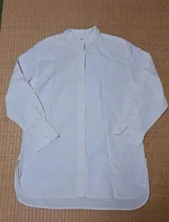 UNIQLO U ホワイト スタンドカラー長袖シャツ