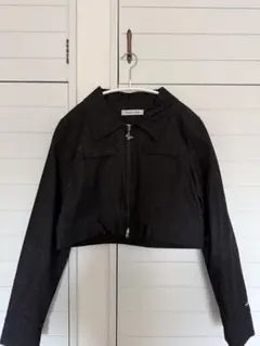 Fancy club ブラック クロップドジャケット 刺繍