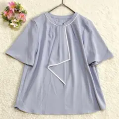 美品★ 【ロペピクニック】 フロント フリルタイ ブラウス (S) バイカラー