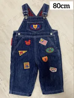 ミキハウス MIKI HOUSE オーバーオール ロンパース ワッペン