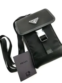 【新品 未使用】PRADA /ショルダーバッグ スマホケース ポシェット 黒