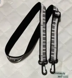 2.5幅 ショルダー紐　鍵盤リボン　黒プラ