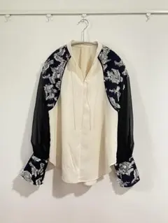PUBLICTOKYO ジャガード　ブラウス　パブリックトウキョウ　ヴィンテージ