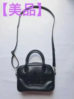 【美品】INGNI 2WAY ショルダーバッグ ハンドバッグ 黒 エンボスロゴのサムネイル