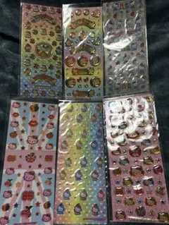 サンリオ　ハローキティー　シール　レトロ　当時もの　まとめ売り（6枚）