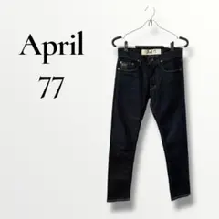 April77　スキニーデニム　ジーンズ　26インチ　レディース　紺