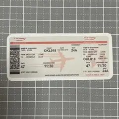 【YY-19】防水ステッカー 旅行 trip 旅券タグ tag チケット 飛行機