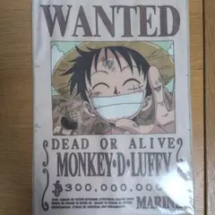 ONE PIECE ワンピース　手配書　A4 クロス　タオル　ルフィ