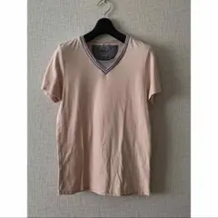 ikka Vネック Tシャツ ピンク