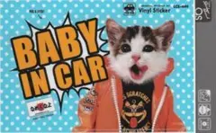 〇 なめ猫 ベビーインカー ステッカー ドット 赤ちゃん 猫柄 猫雑貨 猫グッズ