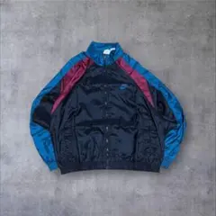 90s ナイキ ナイロンジャケット L 緑 黒 短丈 ボックス 銀タグ Y2K