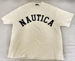 NAUTICA Tシャツ グレー アーチロゴ