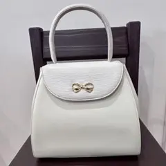 【箱付き】HANAE MORI ハナエモリ ハンドバッグ ホワイト