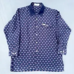 【希少】Aquascutum Aquasport 総柄 ネルシャツ 幾何学模様