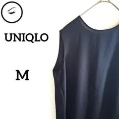 ユニクロ　ノースリーブブラウストップスM　ブラック　シースルー　セクシー　夏