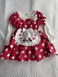 ミニーワンピース　リトシー　90 ディズニーコーデ　ミニーちゃん