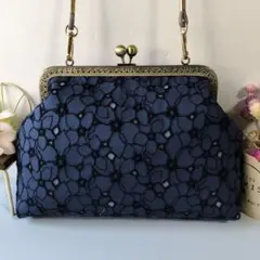 刺繍柄♥がま口バック♥ハンドメイド