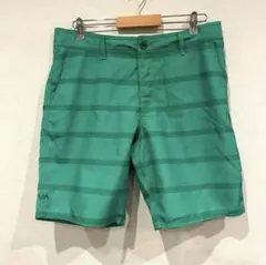 【ルーカ】ショートパンツ　グリーン　ストライプ　ボートショーツのサムネイル