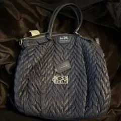 タグ付き新品 COACH 70周年記念 キルティングバッグ ブラック 13634