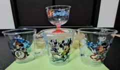 ディズニースーベニアカップ(プラスチック) 4点