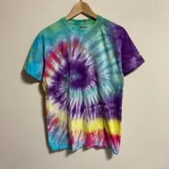 GILDAN ギルダン　Tシャツ 半袖　古着　タイダイ柄　総柄　個性 S726