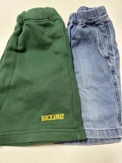 UNIQLO ROCKAWAY スウェット・デニムハーフパンツセット120cm