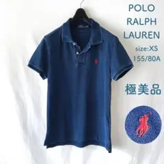 極美品 ポロラルフローレン ポロシャツ クラシックフィット インディゴ XS