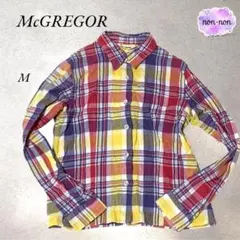 A962.マックレガー/トップス【M】レッド系/マルチカラー/オシャレシャツ