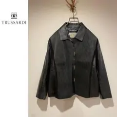 イタリア製 TRUSSARDI シャーリング レザー ジャケット