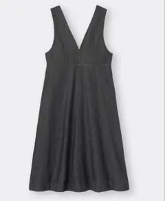 GU デニムジャンパードレス　ダークグレー　XL