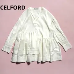 未使用美品】インゲボルグ セーラーカラーブラウス 着丈長め ゆったり
