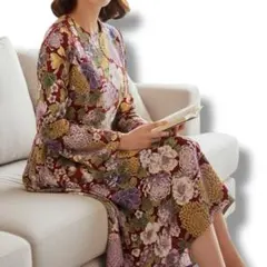 美品♡ オーダーメイド 着物♡ 花柄♡ 上品♡ ワンピース