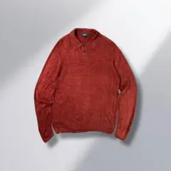 90's'Dockers Knit polo L メランジ　アクリルニット