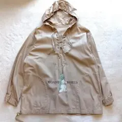 ワンダフルワールド　うさぎプリントのレースアップブラウス　フード付　カネコイサオ