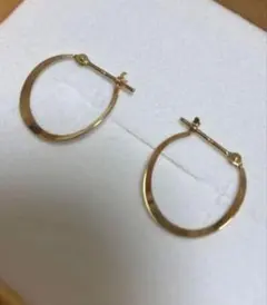 K10ゴールド フープピアス