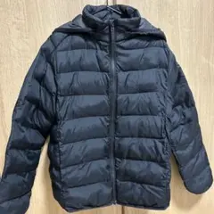 UNIQLO 黒　フード付きダウンコート 140 ユニクロ