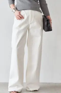 新品　Deuxieme Classe　デニム　 Loose Jeans 白 34のサムネイル