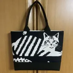 ハンドメイド・トートバッグ・猫ちゃん・echino・帆布・肩掛け