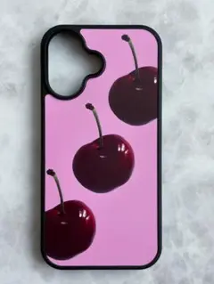 【新品未使用】チェリー柄 iphone 16ケース