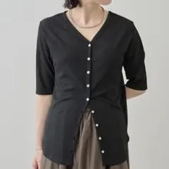 Omekashi 2WAYカーディガン　黒のサムネイル