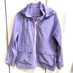 GU フード付き ジャケット ウインドブレーカー 130 パープル