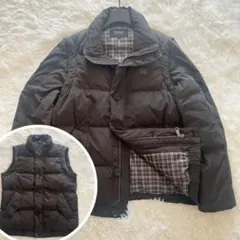 美品　大きいサイズ　2way バーバリー　ダウンジャケット/ベスト　ホースロゴ