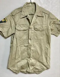 60's USA古着コットン M-46 半袖 カーキシャツ ARMY/ビンテージのサムネイル
