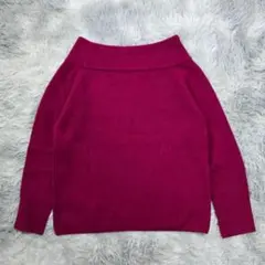 美品✨アンタイトル✨カシミヤ混 オフショル ニット 2 ボルドー ワインレッドのサムネイル