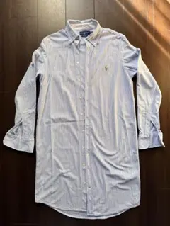 Ralph Lauren レディース 長袖ロングストライプシャツ 170／96A
