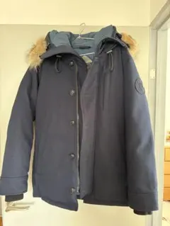 美品✨ パッゾ ダウンジャケット コヨーテファー ワッペン ネイビー　サイズ44