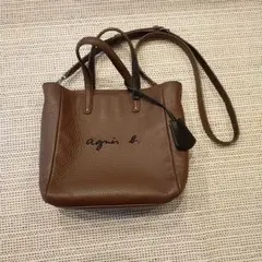 アニエスベー PAS26-01 2way ショルダーバッグ ブラウン - メルカリ