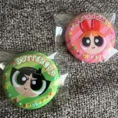 パワーパフガールズ　刺繍　缶バッジ