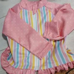 ベビー水着 女の子 フリル付き ピンク