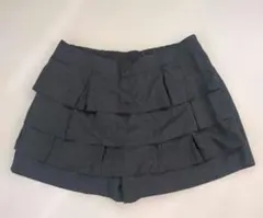 大きいサイズ 5L ダークグレー プリーツミニスカート SMILE LAND